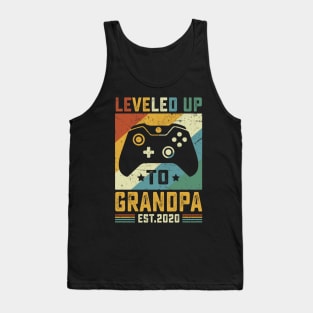 Vintage Leveled Up To Grandpa Est.2020 Tank Top